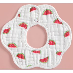 口水巾8层婴儿纯棉用品宝宝围兜儿童花瓣围嘴新生儿纱布口水巾