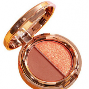 曼可丝光映星河双色眼影南瓜色大地色哑光橘底金闪眼影盘正品彩妆
