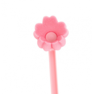 现货日用百货可悬挂塑料柄花型海绵杯刷瓶刷