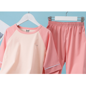 家居服套装男童睡衣女童家居睡衣精梳棉舒适透气新款童 装批发