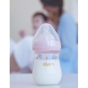 欧贝妮 120/150ML新生儿玻璃奶瓶宽口径防呛奶防胀气宝宝婴儿奶瓶